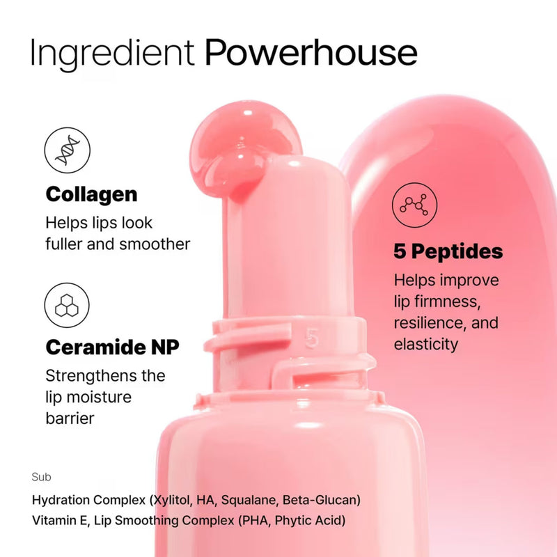 COSRX 5 Peptide Collagen Lip Fill Tinted Treatment 01 Strawberry, getinte lippenbalsem met peptiden en collageen, foto 5 van