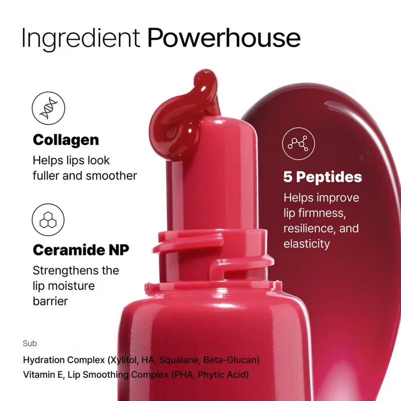 COSRX 5 Peptide Collagen Lip Fill Tinted Treatment 04 Cherry, getinte lippenbalsem, foto 5 van 8