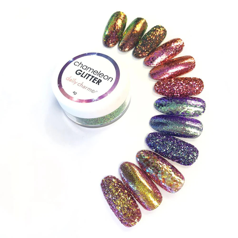 Daily Charme Chameleon Color Shifting Hex Glitter Dark Phoenix