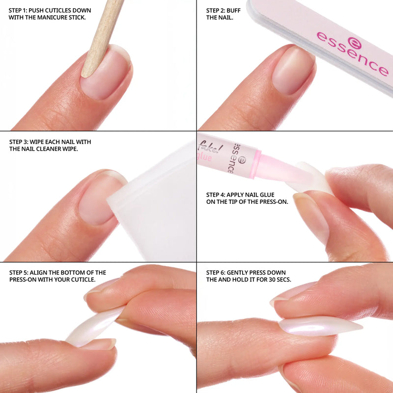 Essence What The Fake! Press-on Nails Manicure Set 01 Glazed