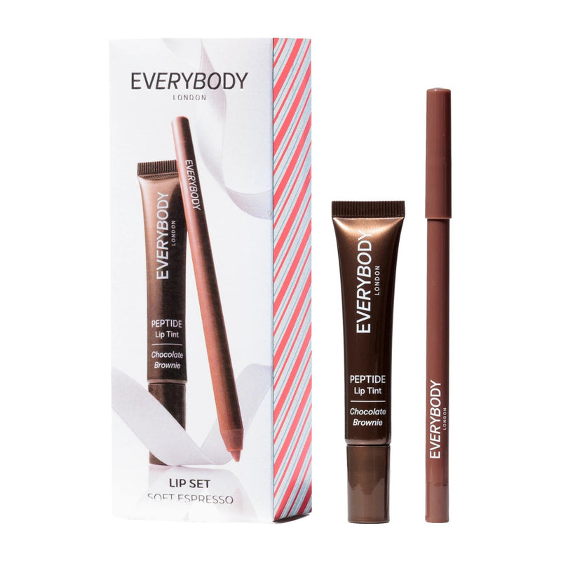 Everybody London Soft Espresso Lip Set, lip kit met lipliner en lippenbalsem