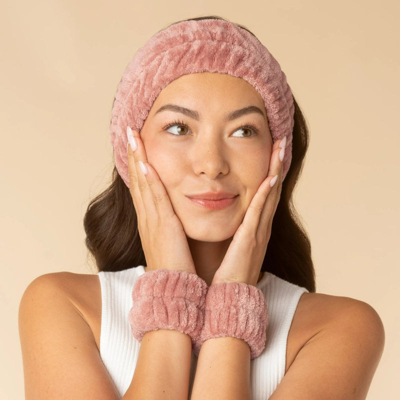 Kitsch Spa Headband & Wristlets Terracotta