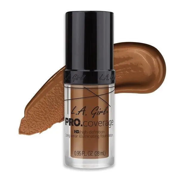 LA Girl HD Liquid Foundation GLM654 Coffee, vloeibare foundation met medium tot volle dekking