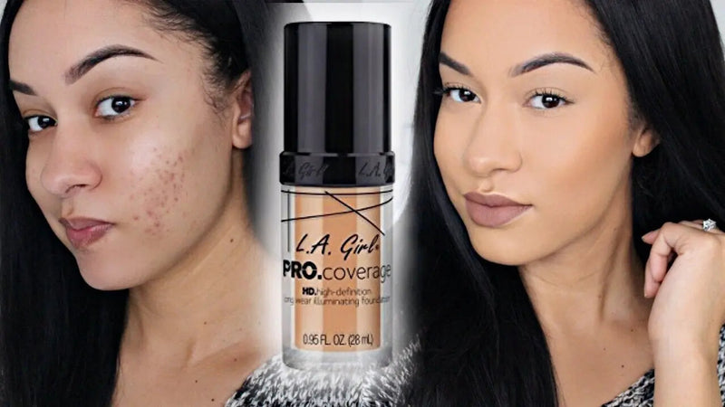 LA Girl HD Liquid Foundation GLM642 Fair, vloeibare foundation met medium tot volle dekking, foto 3 van 3
