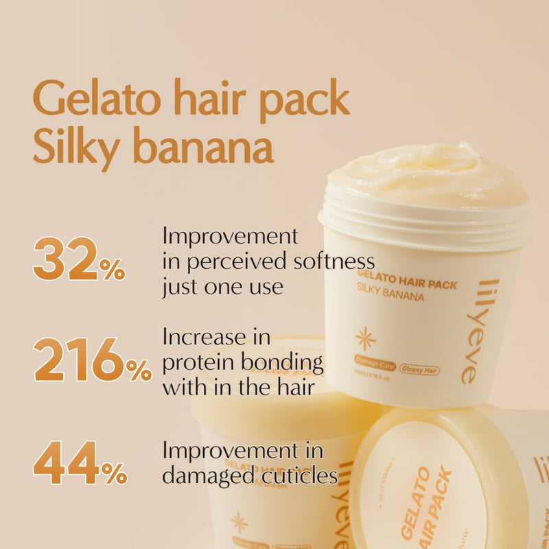 Lilyeve Repair Turn Gelato Hair Pack Silky Banana