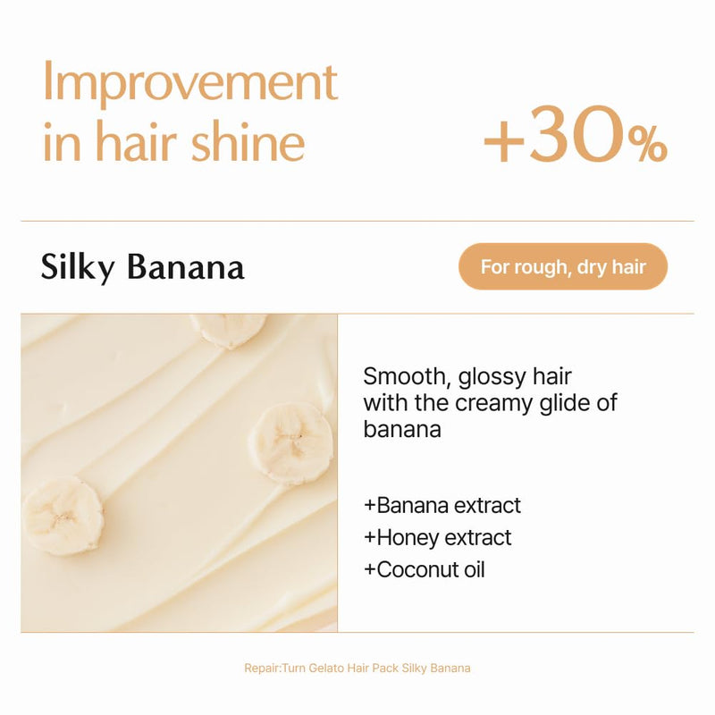 Lilyeve Repair Turn Gelato Hair Pack Silky Banana