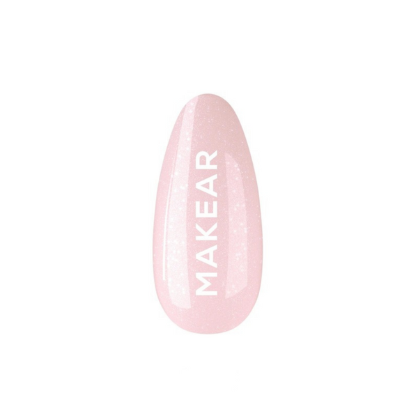 Makear UV Gel Polish 642, semi-transparante roze gellak met shimmer