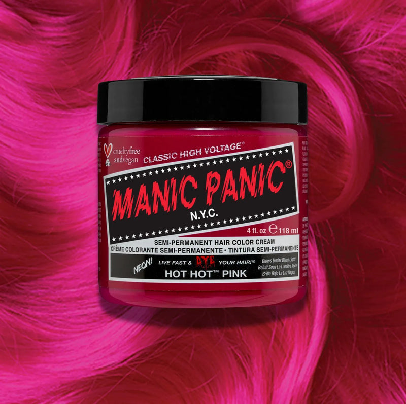 Manic Panic High Voltage Classic Cream Formula Hot Hot Pink, semi-permanente haarverf, foto 4 van 6