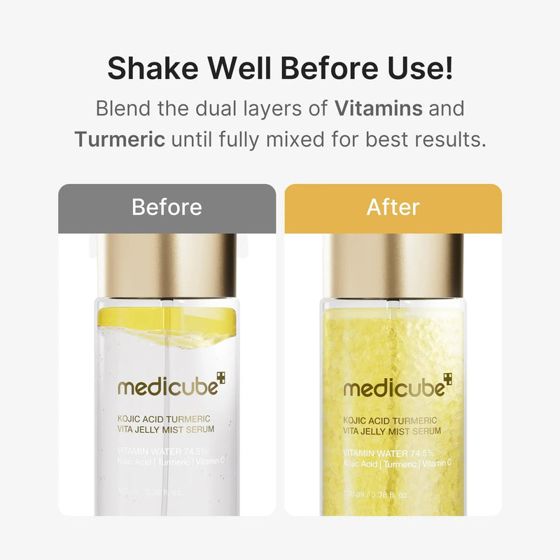 Medicube Kojic Acid Turmeric Vita Jelly Mist Serum, gezichtsmist met kurkuma en vitamine C