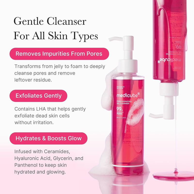 Medicube PDRN Hydrating GEL Cleanser, gezichtsreiniger met PDRN