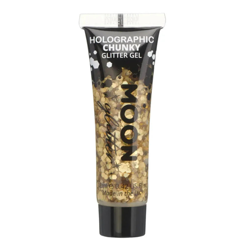 Moon Creations Holographic Chunky Glitter Gel Gold