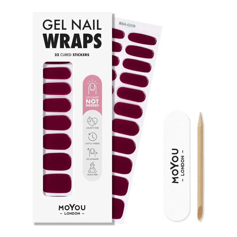 MoYou London Non-UV Gel Wraps Fatal Kiss