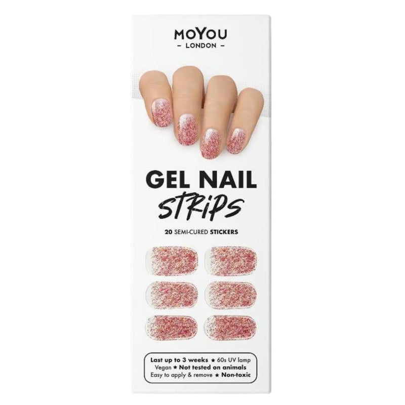 MoYou London UV Gel Strips Glitter Punch