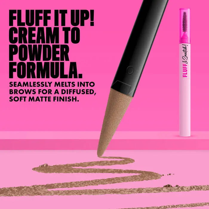 NYX Professional Makeup Fluff N Snatch Powder Pen Ash Blonde, wenkbrauwpen voor het opvullen en definiëren van wenkbrauwen