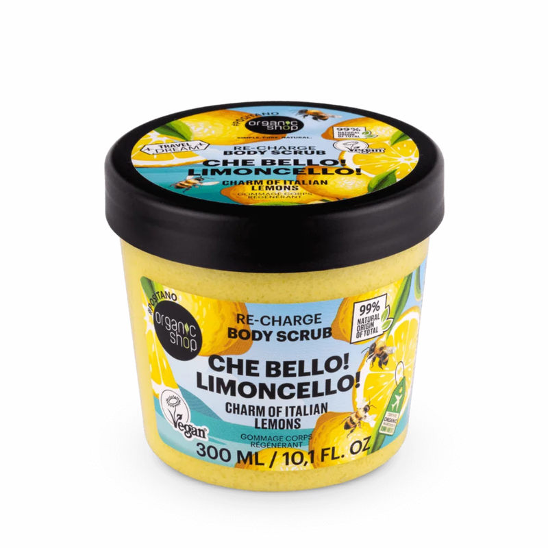 Organic Shop Body Scrub With The Citrus Aroma Of Italian Lemons And A Refreshing Hint Of Limoncello