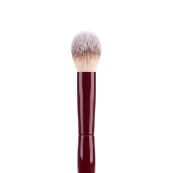 Boozyshop Flawless Precision Powder Brush, close-up van de kwastkop op witte achtergrond