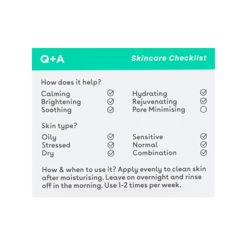 Q+A Cica Overnight Mask