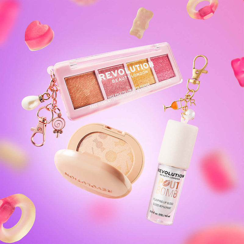 Revolution Powder Pops Glow & Pop Socket Ivory Shimmer, talkvrije highlighter met popgrip, foto 2 van 2