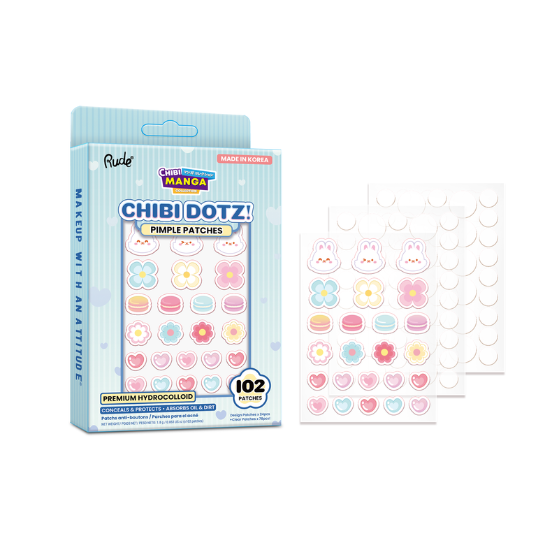 Rude Cosmetics Chibi Manga Collection Chibi Dotz! Pimple Patches Usagi Bloom, hydrocolloïde patches voor puistjes