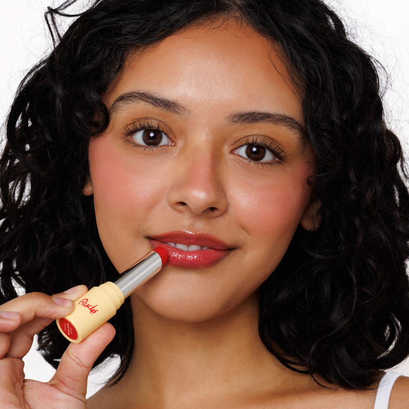 Rude Cosmetics The Glow Up! Glowing Lip Balm Sunny Glaze, hydraterende lippenbalsem met gepersonaliseerde kleur, foto 3 van 9