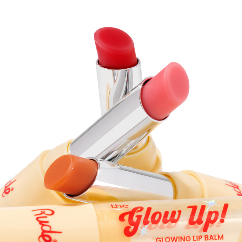 Rude Cosmetics The Glow Up! Glowing Lip Balm Sunny Glaze, hydraterende lippenbalsem met gepersonaliseerde kleur, foto 4 van 9