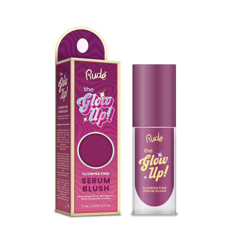 Rude Cosmetics The Glow Up! Illuminating Serum Blush Cosmic Plum, vloeibare blush