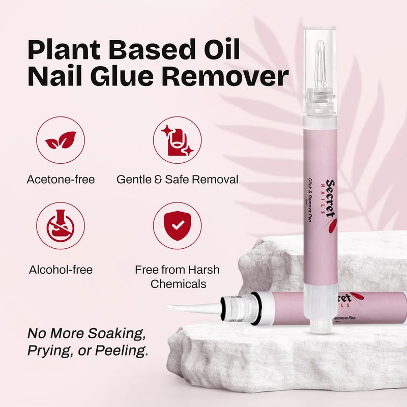 Secret Nails Click & Remove Pen Nail Glue Remover Oil Based, nagellijm remover pen, foto 5 van 9