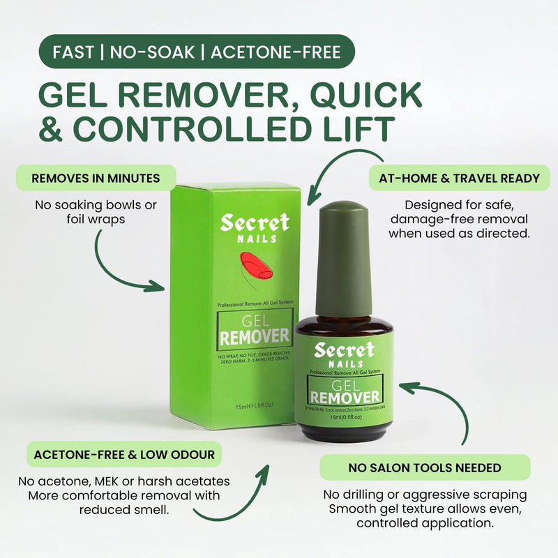 Secret Nails Gel Remover, acetonvrije gellak remover, foto 5 van 7
