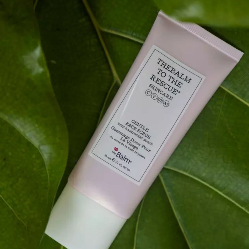 Thebalm Face Scrub Gentle, milde gezichtsscrub met suikerriet en Meadowform Seed-olie