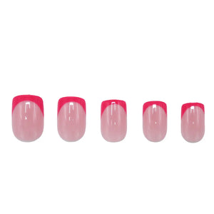 Press On French Nails Hot Pink / Pink