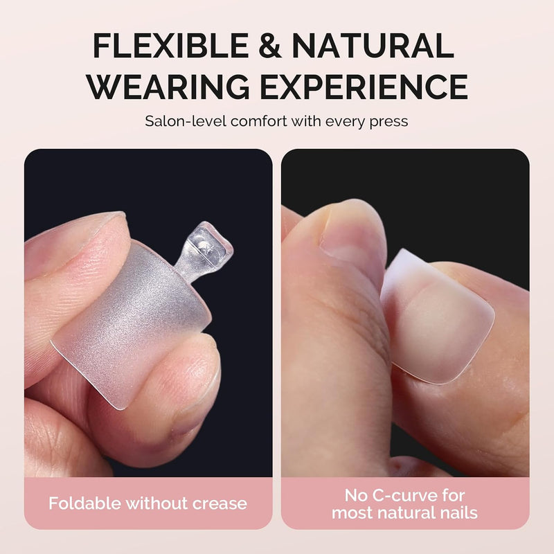 Short Square Toe X Nail Tips 300pcs