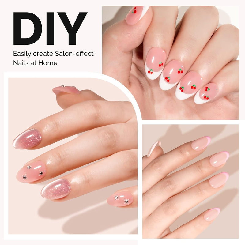 Half Cover Soft Gel Nail Tips Short Almond 600pcs