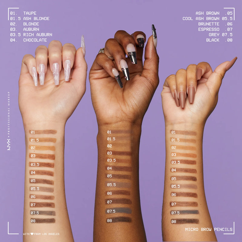 NYX Professional Makeup Micro Brow Pencil Espresso, wenkbrauwpotlood met ultra-fijne punt, foto 3 van 4