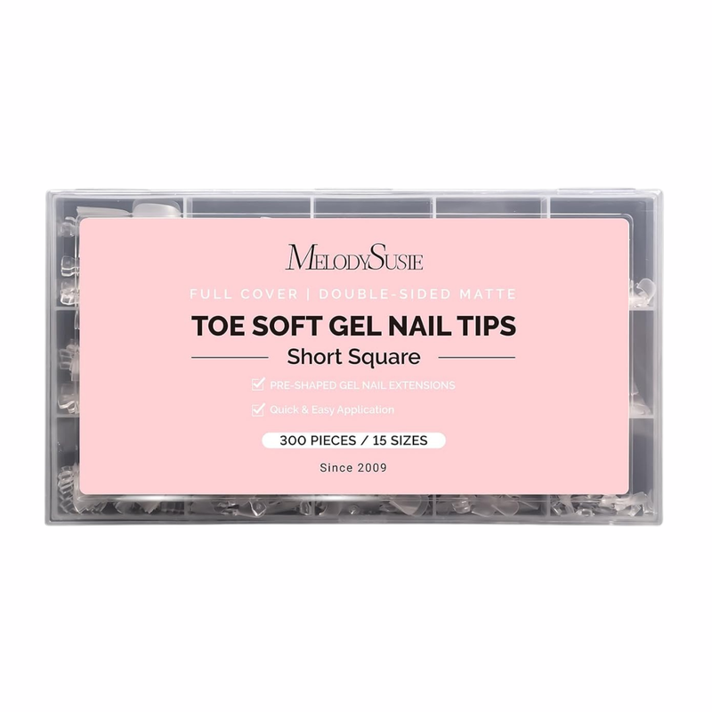Short Square Toe X Nail Tips 300pcs