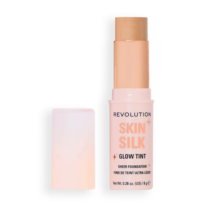 Revolution Skin Silk Glow Tint Sheer Foundation Stick Medium Neutral, stick foundation met stralende finish