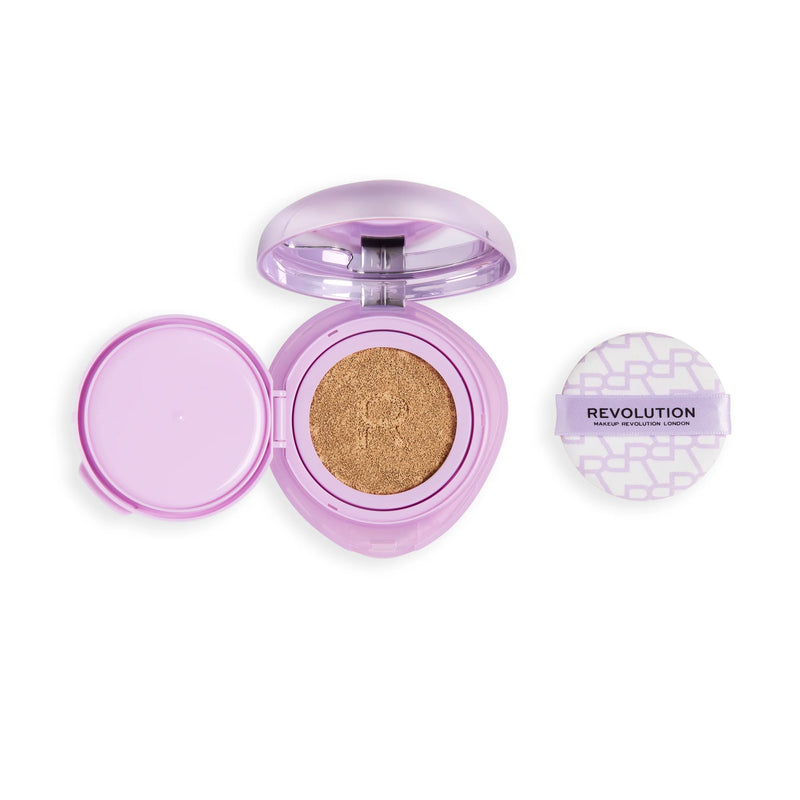 Revolution Superdewy Cushion Foundation Medium Neutral Warm, cushion foundation