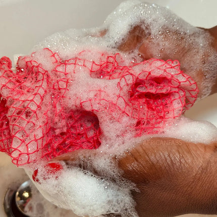 African Fabs African Net Sponge Sapo Red