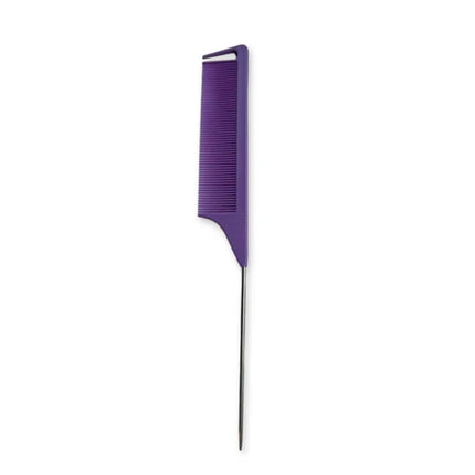 African Fabs Pin Tail Comb Purple