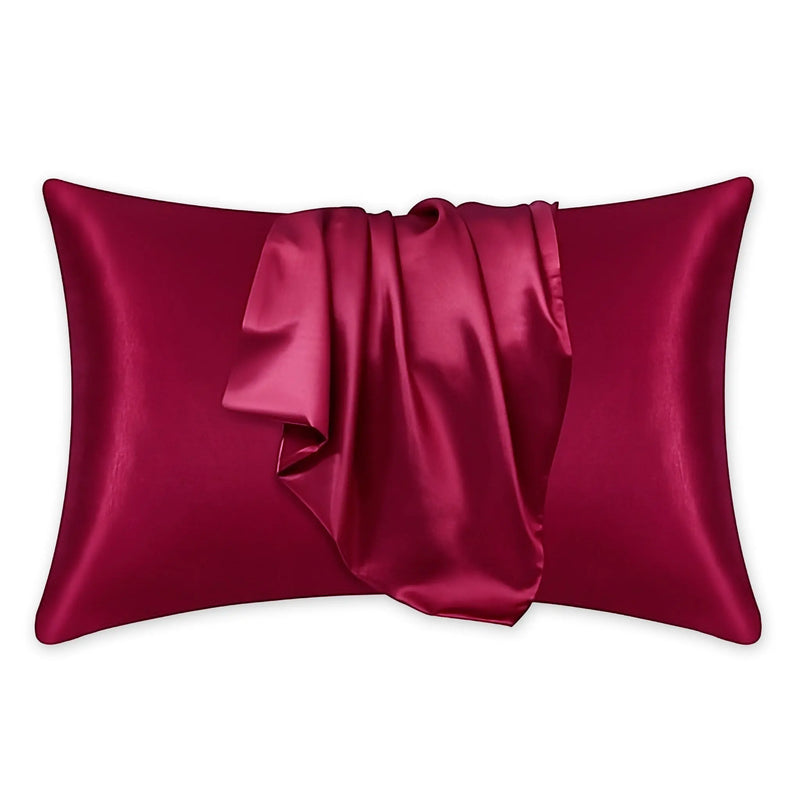 African Fabs Silky Satin Pillowcase Red