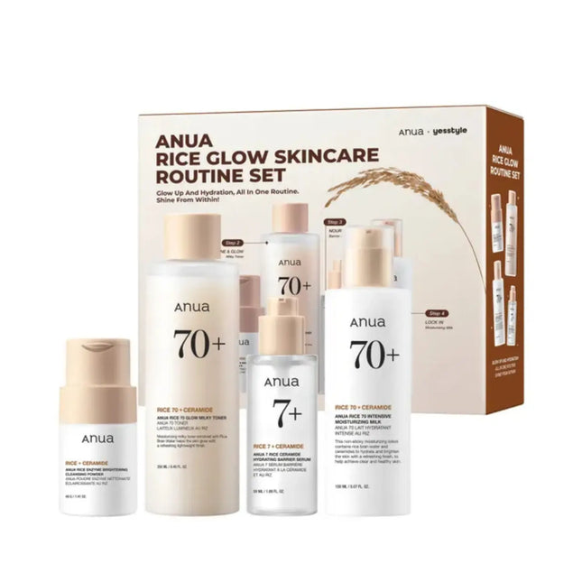 Anua Rice Glow Skincare Routine Set