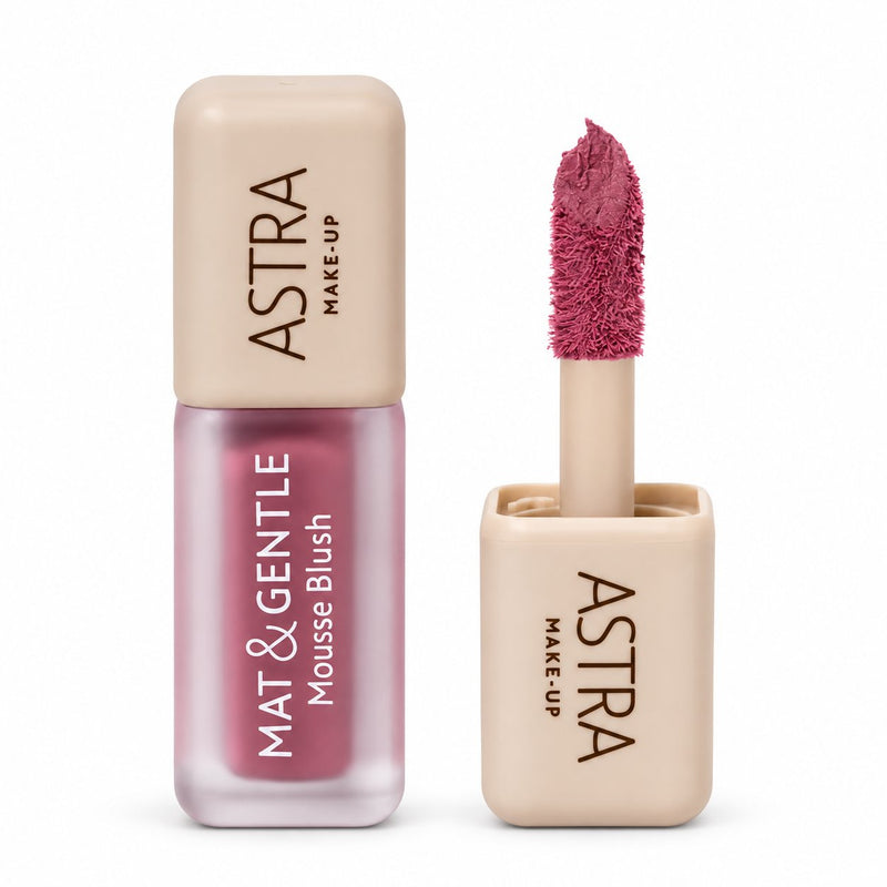 Astra Make Up Mat & Gentle Mousse Blush Arabesque, matte mousse blush voor wangen.