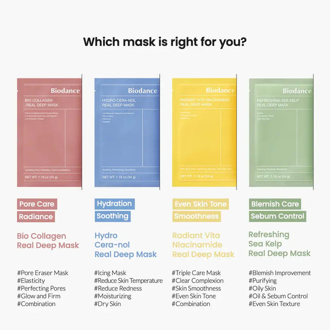 Biodance Real Deep Mask Variety 4-Pack