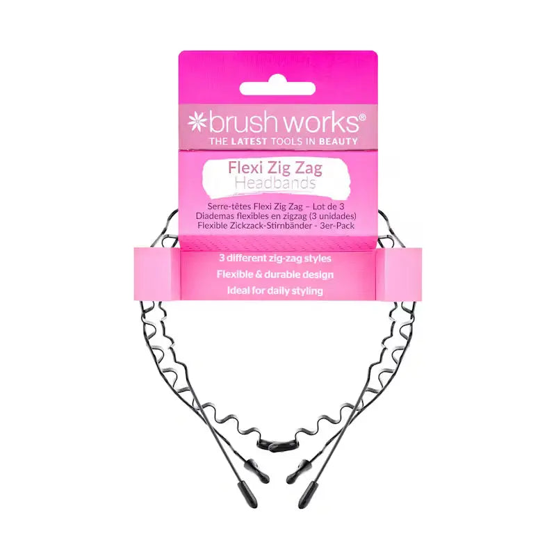 Brushworks Flexi Zig Zag Headbands Set