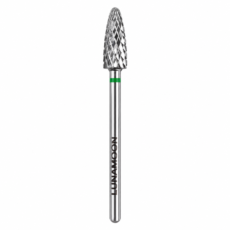 Lunamoon Carbide Milling Cutter Corn Hard Green 5,0 mm, carbide freesbitje voor nagels