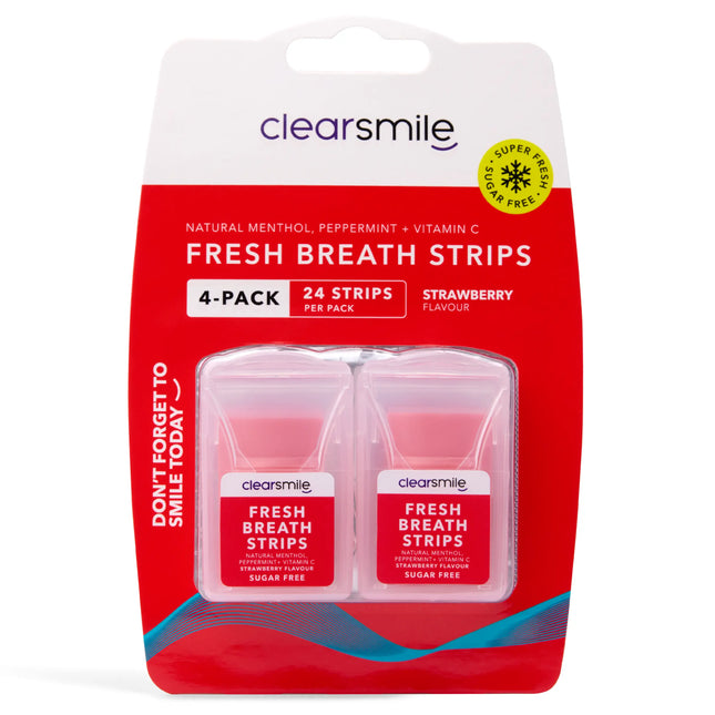 Clearsmile Breath Strips Strawberry 4 Pack
