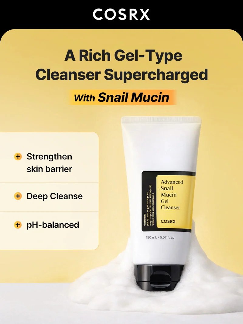 COSRX Advanced Snail Mucin Gel Cleanser 50 ml.