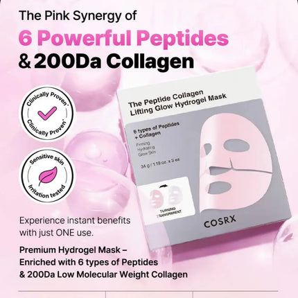 COSRX Peptide Collagen Glow Hydrogel Mask