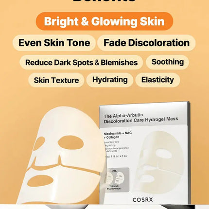 COSRX The Alpha-Arbutin Discoloration Care Hydrogel Mask
