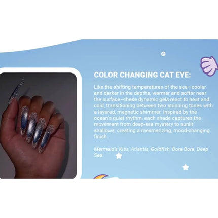 Crisania Neri Sea x Sky Magnetic Cat Eye Gel Polish Goldfish