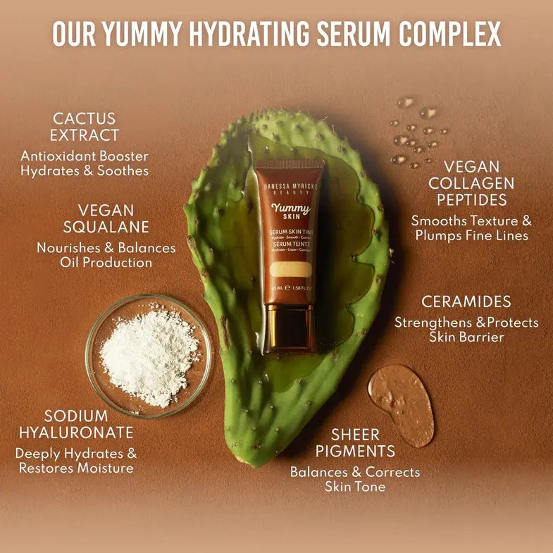 Danessa Myricks Beauty Yummy Skin Serum Skin Tint 6, lichte foundation met serum-eigenschappen, foto 5 van 6